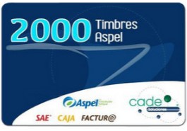 Timbres Fiscales ASPEL Paquete de 2000 Timbres FACTE/2000 (Electrónico) - Timbres Fiscales ASPEL Paquete de 2000 Timbres FACTE/2000 (Electrónico) -